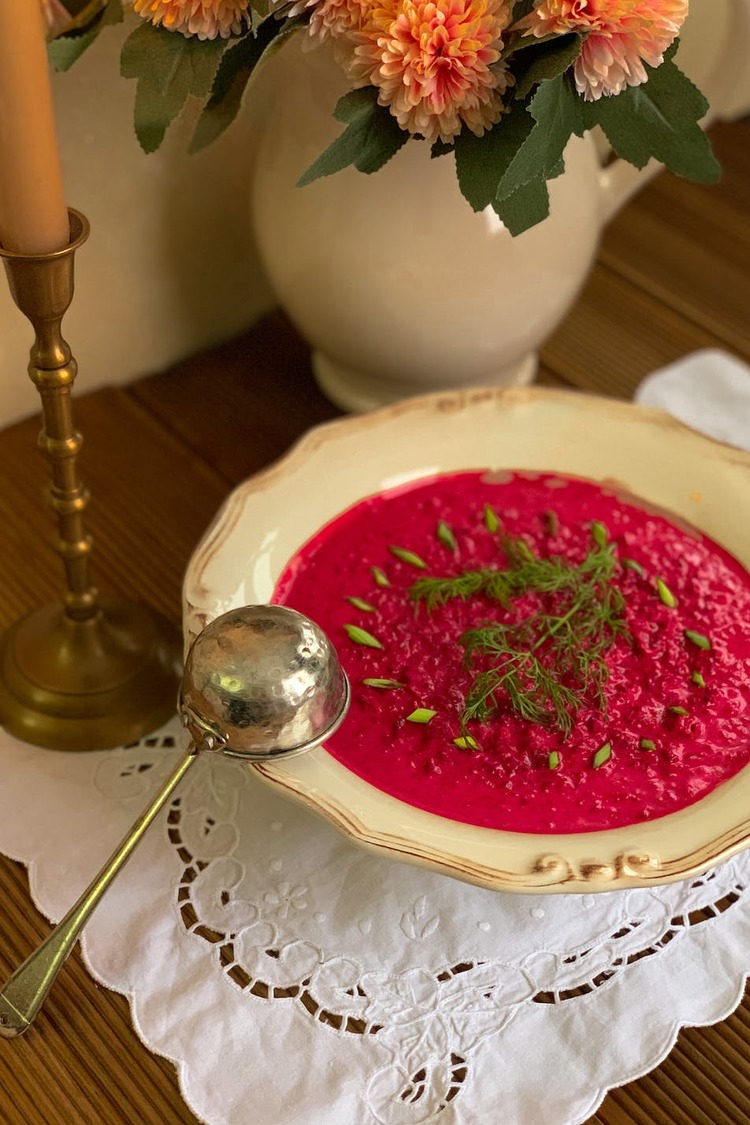 Soup Recipe - Beetroot and Carrot Soup with Onions