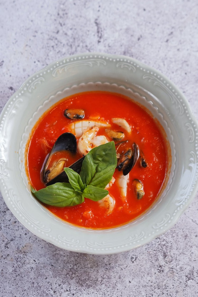 Savory Tomato Seafood Soup - Soup Recipe